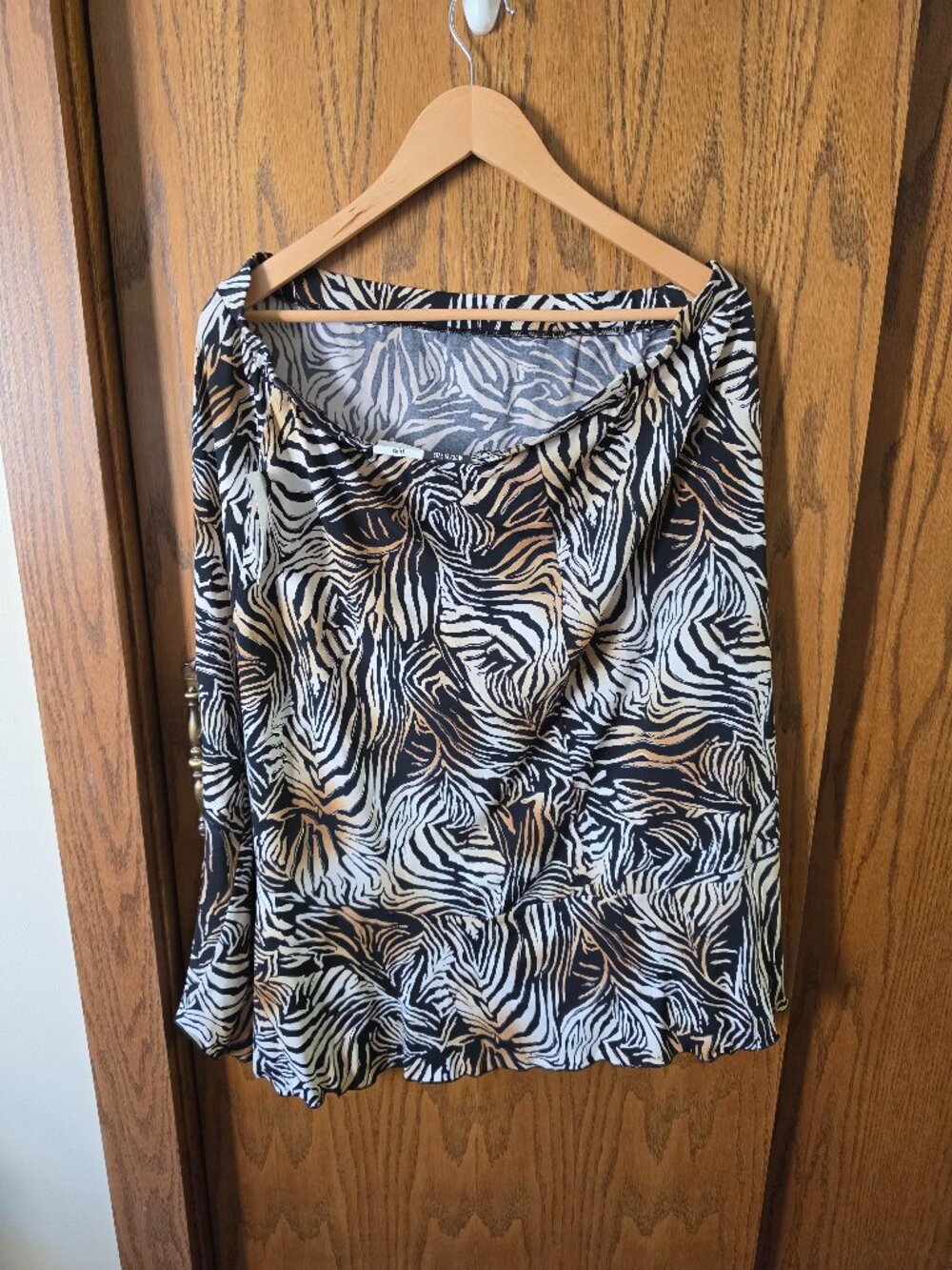 Studio 1940 Zebra Print Skirt NWT Plus Size 18/20 Santa Fe Spice